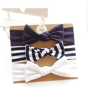 3pcs bowknot decor headband set for baby girl❤
